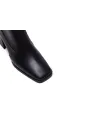 Schwarze Leder Chelsea Stiefeletten