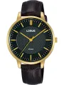 Goldene Lorus Braun Herrenuhr Lederarmband
