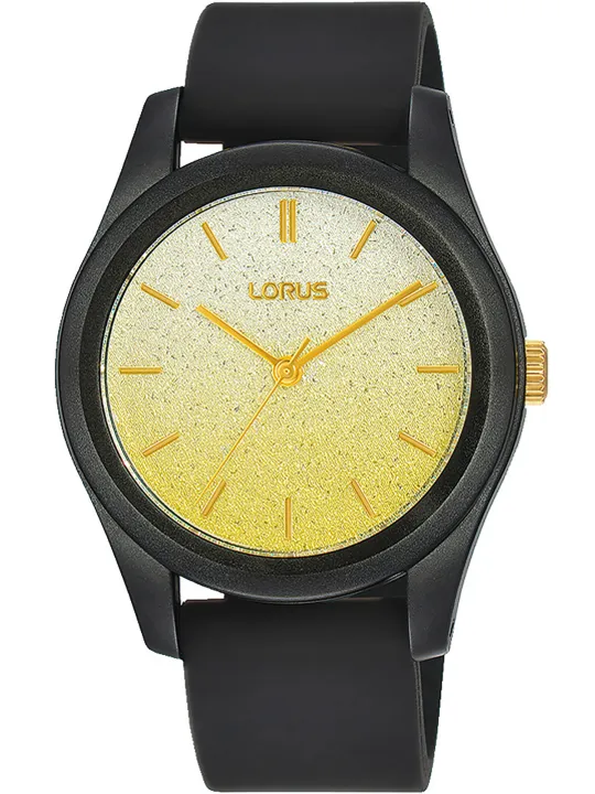 Schwarze Lorus RG269TX9 Quarz Uhr