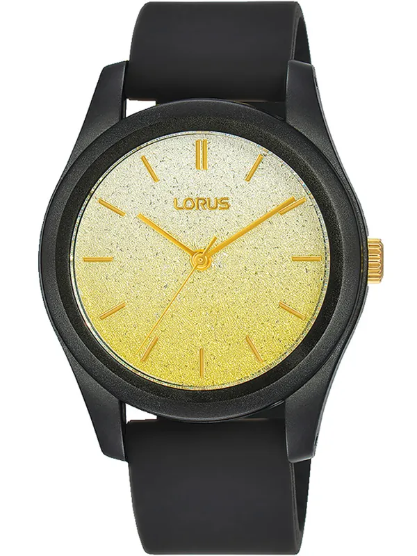 Schwarze Lorus RG269TX9 Quarz Uhr
