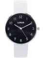 Schlichte weiße Lorus Herrenuhr Leder