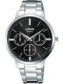 Stilvolle graue Lorus Herrenuhr Edelstahl