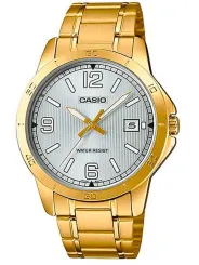 Goldene Casio Herrenarmbanduhr analog