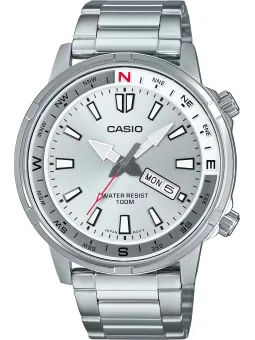 Graue Casio Edelstahl Herrenuhr