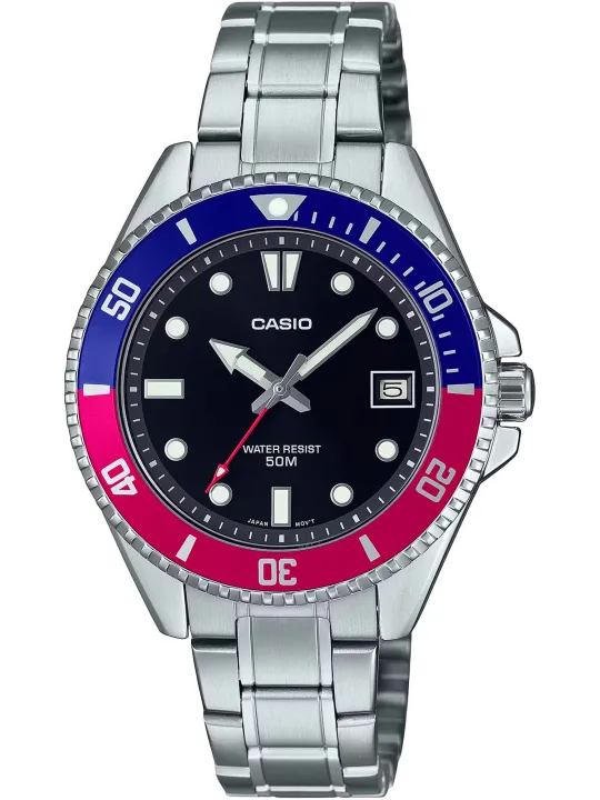 Graue Casio Taucheruhr aus Stahl