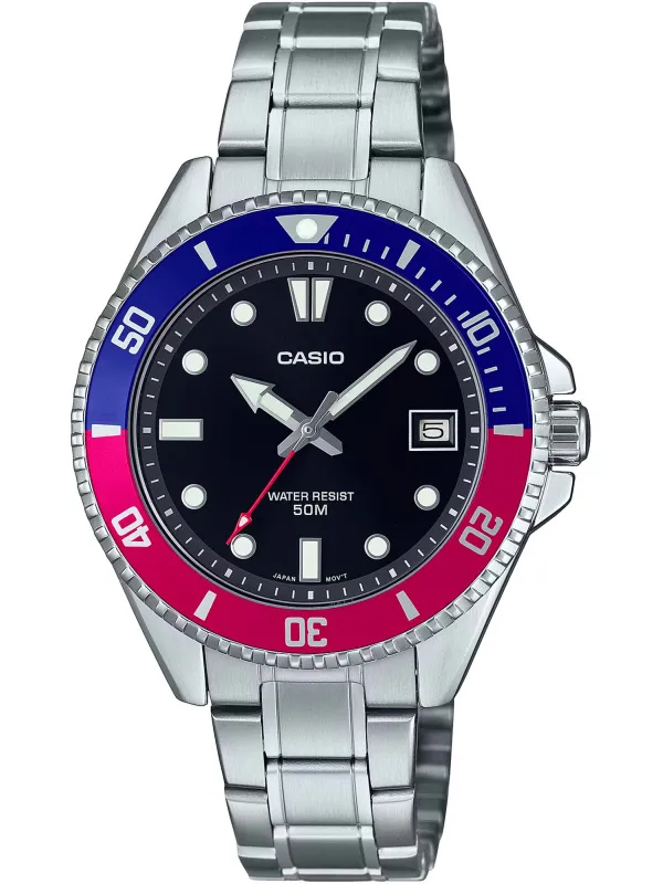 Graue Casio Taucheruhr aus Stahl