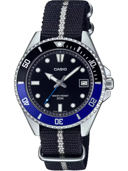 Schwarze Casio Taucheruhr aus Stahl