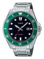 Graue Casio Taucheruhr mit grünem Ring