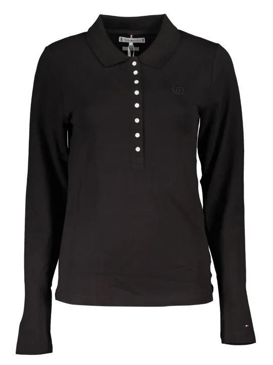 "Tommy Hilfiger Startseite im Sale | TOMMY HILFIGER DAMEN LANGARM POLOSHIRT SCHWARZ online kaufen"|Planet-Deluxe