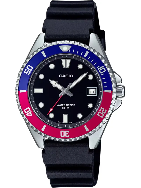 Schwarze Casio Taucheruhr mit Datum Schwarze Casio Taucheruhr mit Datum