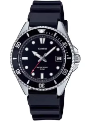 Schwarze Casio Taucheruhr mit Datum