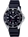 Schwarze Casio Taucheruhr mit Datum
