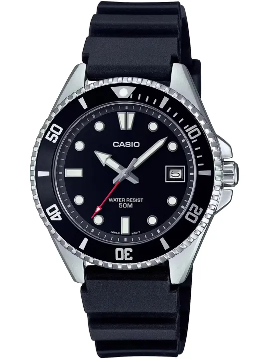 Schwarze Casio Taucheruhr mit Lünette