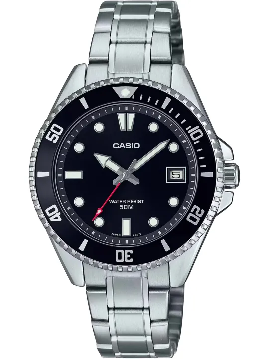 Schwarze Casio Herren Taucheruhr Grau