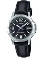 Schwarze Casio Uhr mit Lederarmband