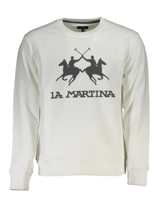 "LA MARTINA Startseite im Sale | LA MARTINA WEISSES SWEATSHIRT FÜR HERREN MIT REISSVERSCHLUSS online kaufen"|Planet-Deluxe