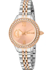 Graue Diamant-Lederarmbanduhr Just Cavalli