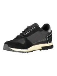 "Napapijri Virtus: Elegante Schwarze Ledersneaker"
