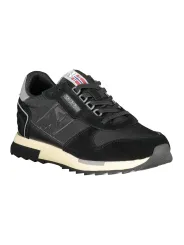 "Napapijri Virtus: Elegante Schwarze Ledersneaker"