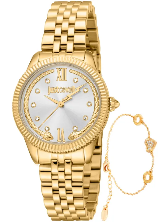 Gelbe Just Cavalli Damenarmbanduhr
