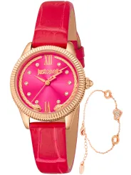 Rosa goldene Damenuhr mit Armband