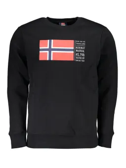 "Stylisches Norwegisches Fleece-Sweatshirt Schwarz 1963"