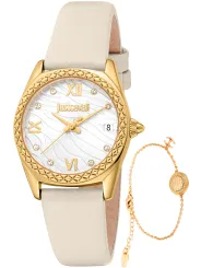 Goldene Just Cavalli Uhr und Armband