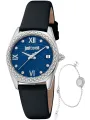 Just Cavalli Diamant-Uhr Schwarz Edelstahl
