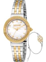 Goldene Just Cavalli Damenuhr Grau