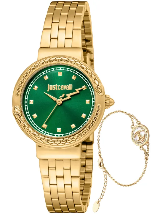 Goldene Just Cavalli Damenuhr Gelb
