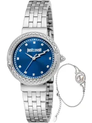 Silberne Just Cavalli Uhr mit Armband