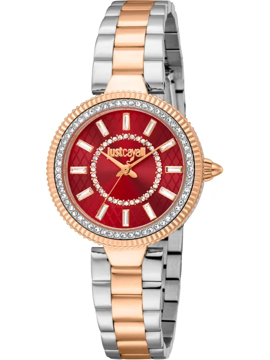 Diamantbesetzte Just Cavalli Uhr Grau