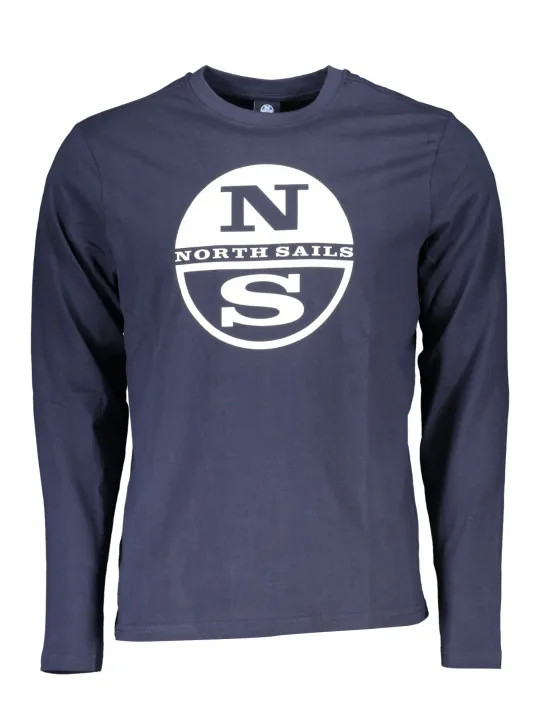 "North Sails T-Shirts im Sale | North Sails Blaues Langarmshirt aus recycelten Fasern online kaufen"|Planet-Deluxe