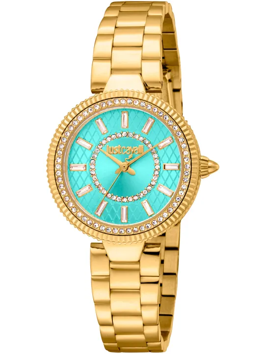 Goldene Just Cavalli Damenarmbanduhr Gelb