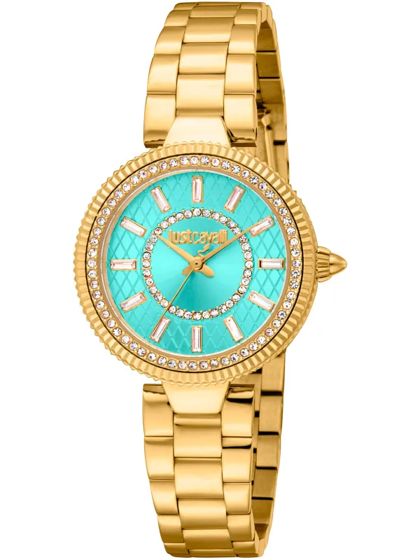 Goldene Just Cavalli Damenarmbanduhr Gelb Goldene Just Cavalli Damenarmbanduhr Gelb