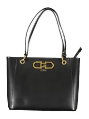 "GUESS JEANS Einzelstücke & Seltenheiten im Sale | "GUESS JEANS Elegante Flottentasche Schwarz-Gold" online kaufen"|Planet-Deluxe