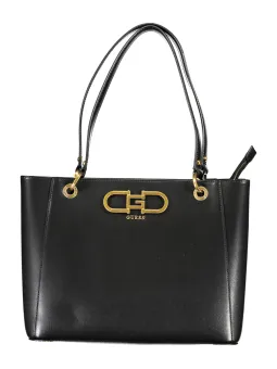 GUESS JEANS Elegante Schwarz-Gold Flottentasche - Rarität