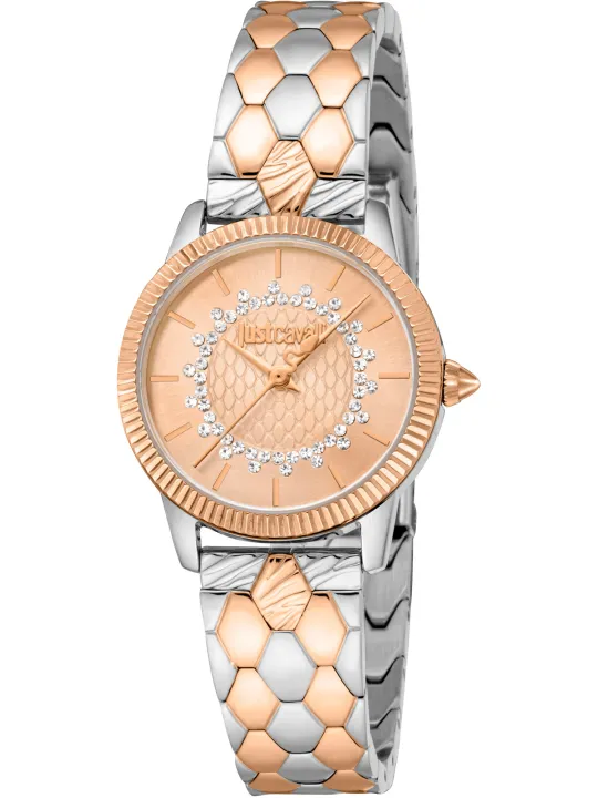 Elegante Just Cavalli Damenuhr Grau