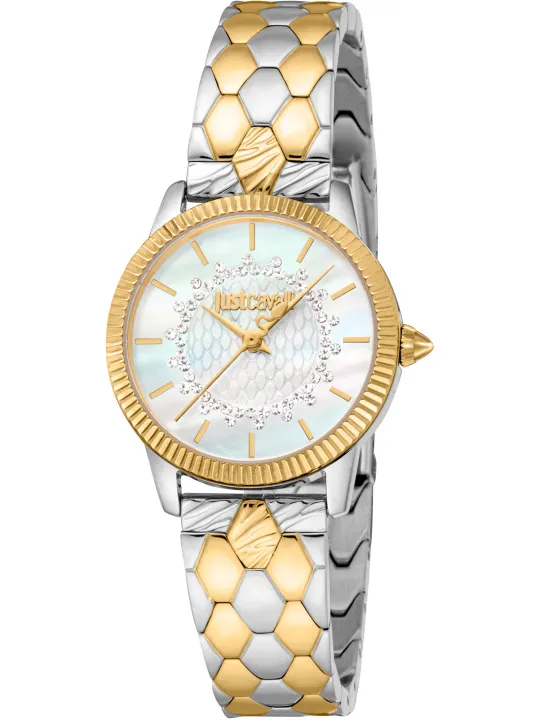 Just Cavalli Damen Zwei-Ton-Uhr Grau
