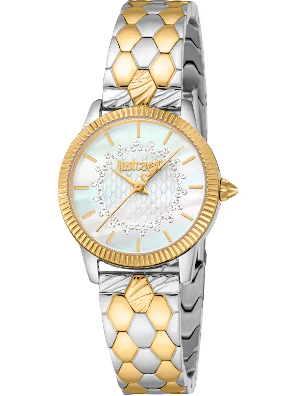 Just Cavalli Damen Zwei-Ton-Uhr Grau