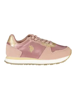 "U.S. Polo Assn. Rosa Sneaker mit Goldakzenten für Damen"