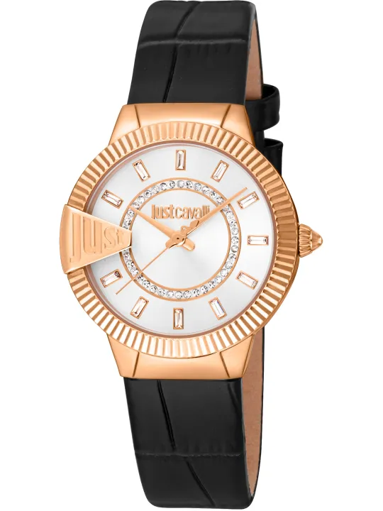 Schwarze Just Cavalli Herrenuhr Luxus