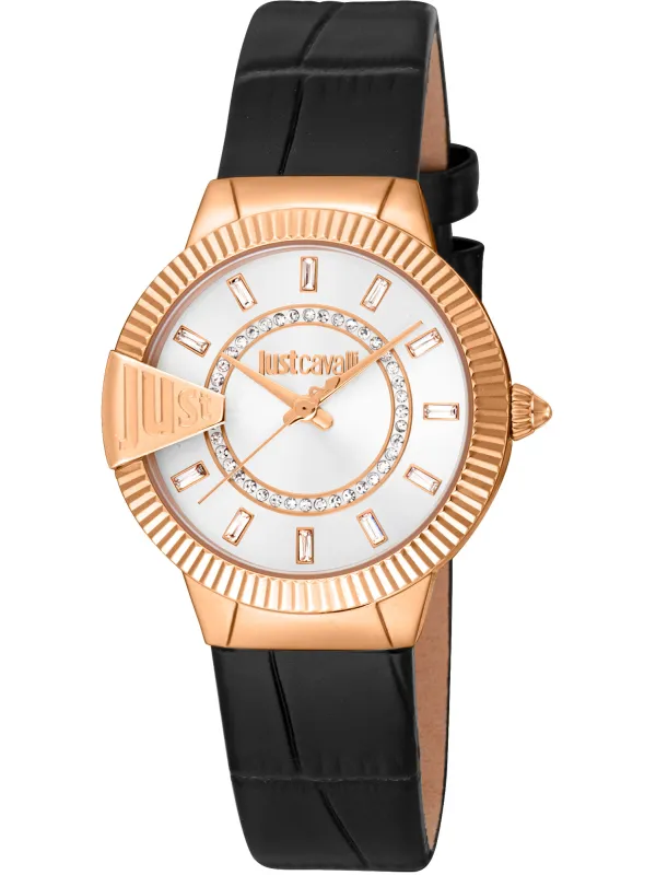 Schwarze Just Cavalli Herrenuhr Luxus