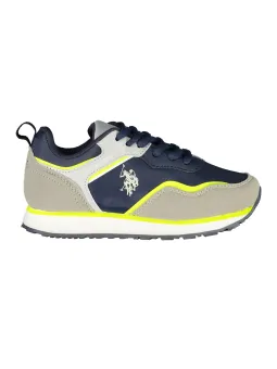 "U.S. Polo Assn. Sneaker: Grau-Blau-Gelb mit Kontrastdetails"