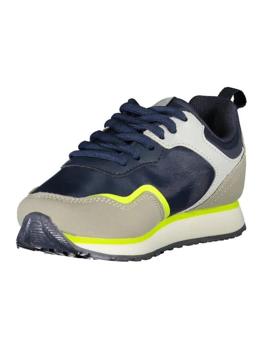 "U.S. Polo Assn. Sneaker: Grau-Blau-Gelb mit Kontrastdetails"
