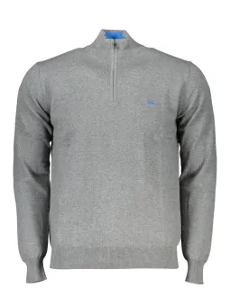 Eleganter Grauer Harmont & Blaine Pullover mit Reißverschluss