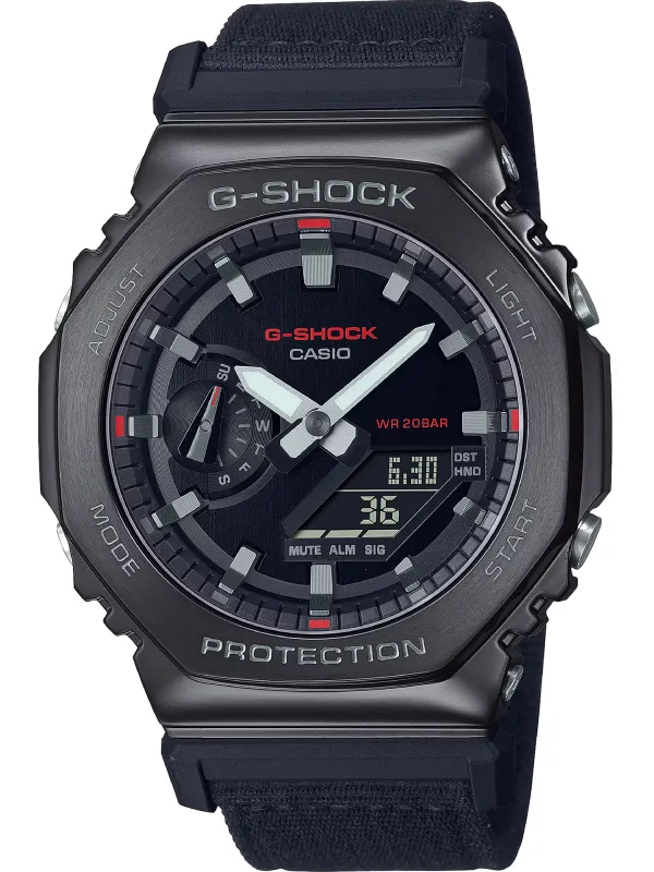 Schwarze Casio Digitaluhr mit Armband
