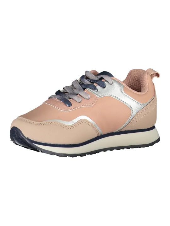 "Stylische U.S. POLO Sneaker Rosa/Beige – Kontrastdetails"