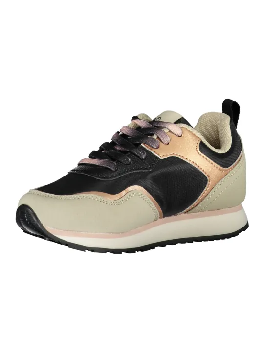 U.S. POLO Damen Sneaker - Schwarz & Beige, Trendy & Bequem