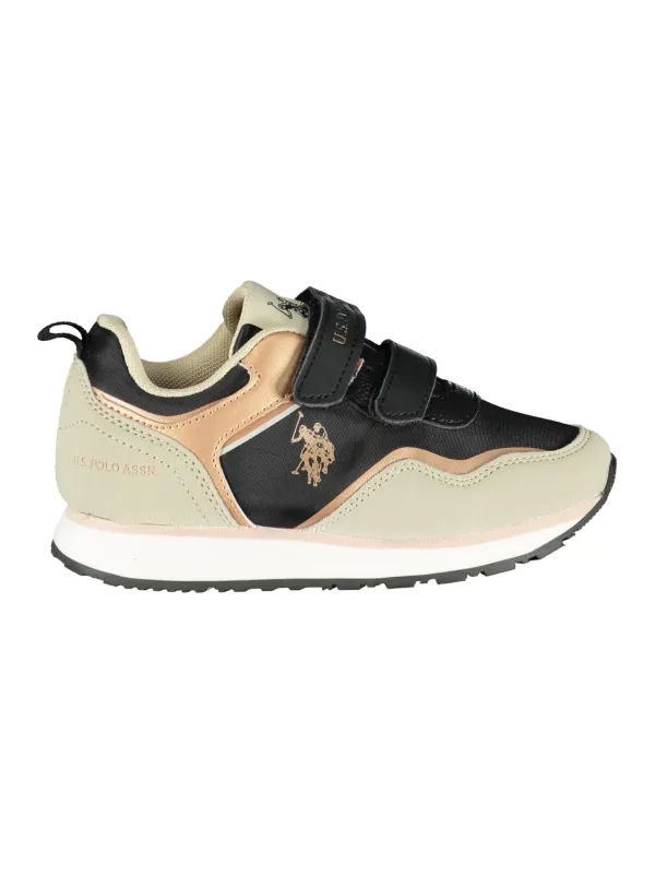 U.S. POLO Low-Top Sneaker - Leder Mix Schwarz/Beige